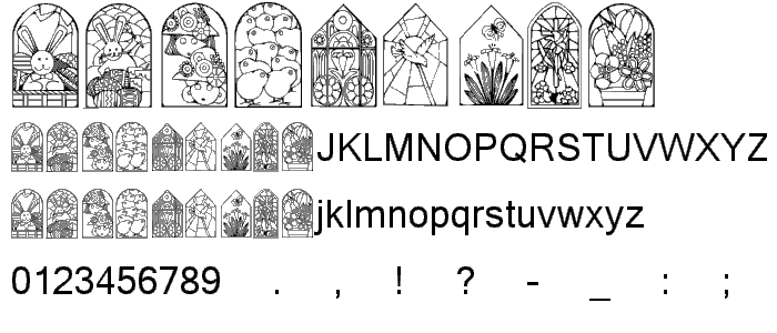 KR Easter Windows font